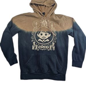 Disney Pixar Coco Miguel Dip-Dye Pullover Hoodie Brown Black  Unisex Size Small